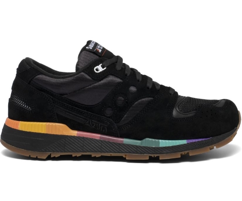 Tenis Saucony Azura Golden Era Unisexo Zapatos Originales Negras / Gum México MX-085-IH
